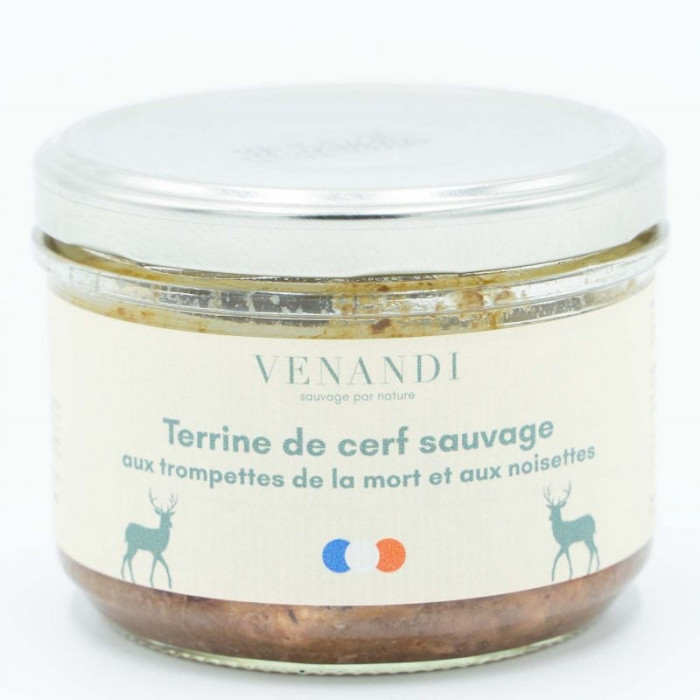 Achat de terrine de cerf trompettes de la mort et noisettes VENANDI