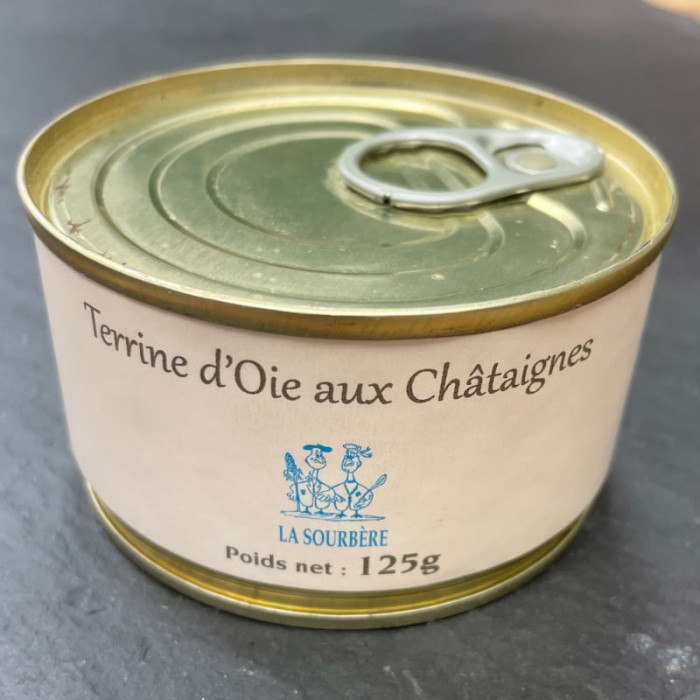 TERRINE D'OIE AUX CHATAIGNES 125G - LA SOURBERE TERRINE D'OIE AUX CHATAIGNES 125G - LA SOURBERE