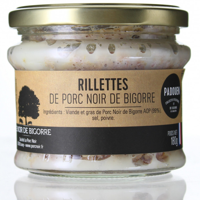 RILLETTES DE PORC NOIR DE BIGORRE 180G - PADOUEN LE PORC NOIR