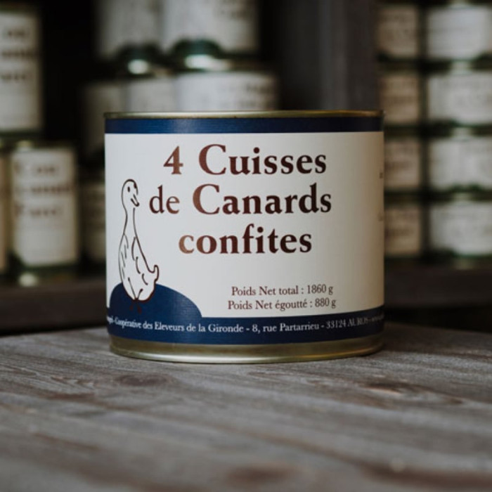 4 cuisses de canard confites - PALMAGRI