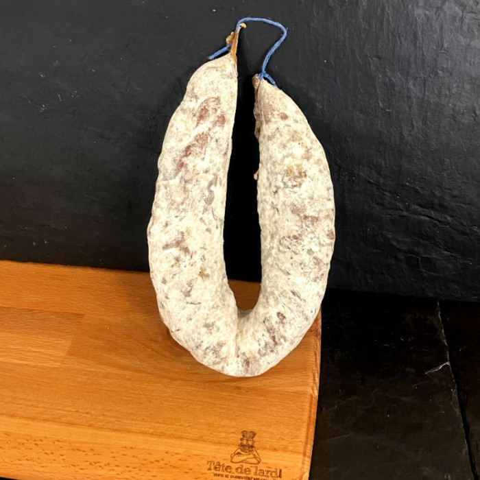 Saucisse sèche au bleu d'Indrieux de porc fermier plein air