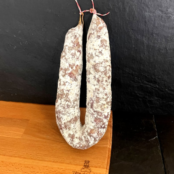 Saucisse sèche au Comté du Jura de porc fermier plein air