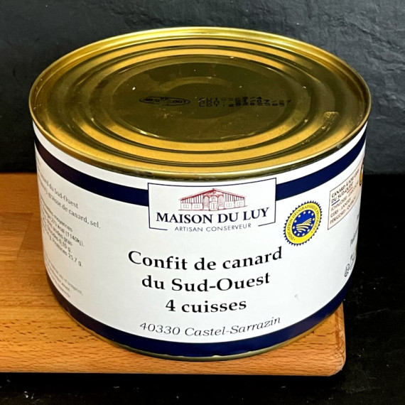 4 cuisses de canard IGP Sud Ouest confites - Maison du Luy