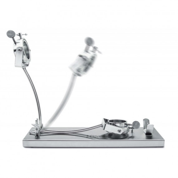 SUPPORT A JAMBON EN INOX PRO PLIANT & ROTATIF - 3 CLAVELES