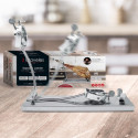 SUPPORT A JAMBON EN INOX PRO PLIANT & ROTATIF - 3 CLAVELES